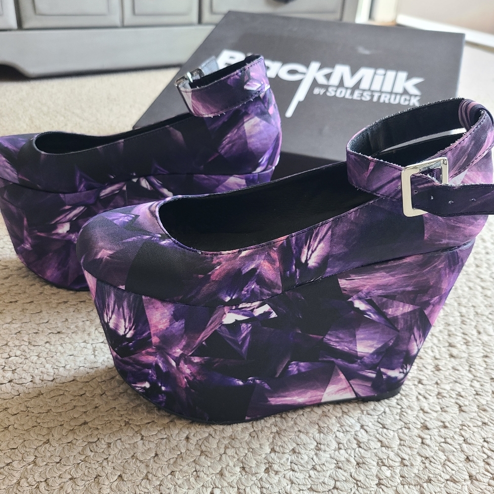 Blackmilk X Solestruck Crystals Shak Platforms